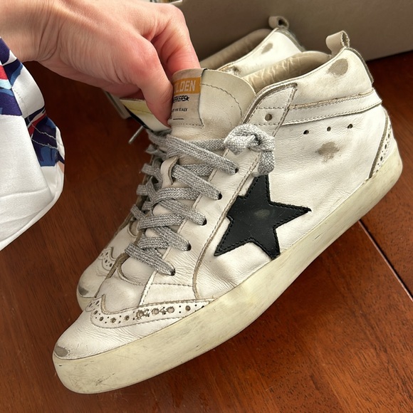 authentic midstar mid star golden goose 38 preowned tennis shoes sneakers - Picture 4 of 16